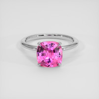 3.67 Ct. Pink Sapphire Ring, 14K White Gold 1
