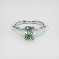 1.61 Ct. Green Sapphire Ring, 14K White Gold 1