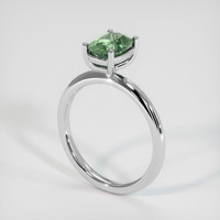 1.61 Ct. Green Sapphire Ring, 14K White Gold 2