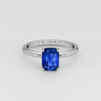 1.51 Ct. Blue Sapphire Ring, 14K White Gold 1