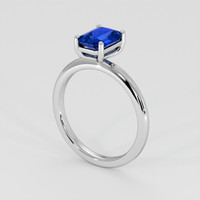 1.51 Ct. Blue Sapphire Ring, 14K White Gold 2