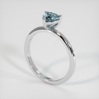 0.88 Ct. Sapphire Ring, 14K White Gold 2