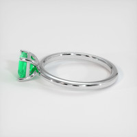 0.80 Ct. Emerald Ring, 18K White Gold 4
