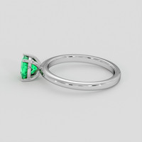 0.80 Ct. Emerald Ring, 18K White Gold 4