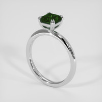 1.15 Ct. Green Tsavorite Garnet Ring, 18K White Gold 2