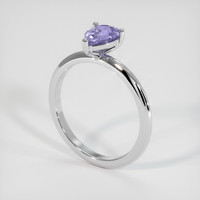 0.89 Ct. Sapphire Ring, 18K White Gold 2