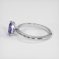 0.89 Ct. Purple Sapphire Ring, 18K White Gold 4