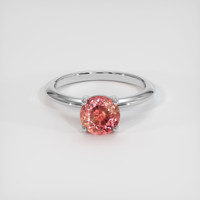 1.67 Ct. Padparadscha Sapphire Ring, 18K White Gold 1