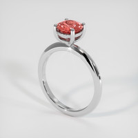 1.67 Ct. Padparadscha Sapphire Ring, 18K White Gold 2