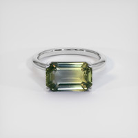 5.02 Ct. Bi Color Sapphire Ring, 18K White Gold 1