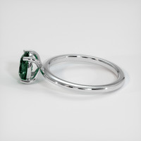 1.10 Ct. Bluish Green Sapphire Ring, 18K White Gold 4