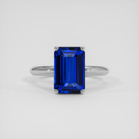 3.04 Ct. Blue Sapphire Ring, 18K White Gold 1