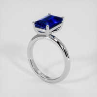 3.04 Ct. Blue Sapphire Ring, 18K White Gold 2