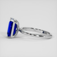 3.04 Ct. Blue Sapphire Ring, 18K White Gold 4