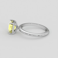 2.67 Ct. Yellow Sapphire Ring, 18K White Gold 4
