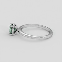 1.22 Ct. Green Sapphire Ring, 18K White Gold 4
