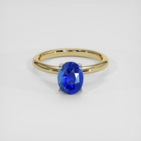 1.92 Ct. Blue Sapphire Ring, 14K White & Yellow 1