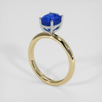 1.92 Ct. Blue Sapphire Ring, 14K White & Yellow 2