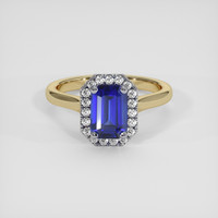 1.92 Ct. Blue Sapphire Ring, 18K White & Yellow 1