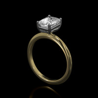 2.51 Ct. Sapphire Ring, 18K White & Yellow 2