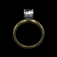 2.51 Ct. Sapphire Ring, 18K White & Yellow 3