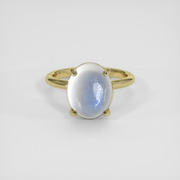 5.74 Ct. Blue Flash Moonstone Ring, 10K Yellow Gold 1