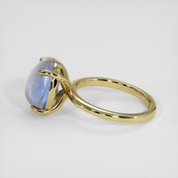 5.74 Ct. Blue Flash Moonstone Ring, 10K Yellow Gold 4