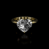 3.07 Ct. White Jeremejevite Ring, 10K Yellow Gold 1