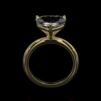 3.07 Ct. White Jeremejevite Ring, 10K Yellow Gold 3