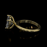 3.07 Ct. White Jeremejevite Ring, 10K Yellow Gold 4