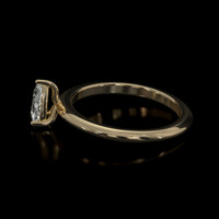 0.69 Ct. White Sapphire Ring, 10K Yellow Gold 4