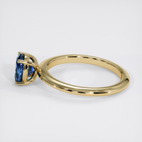 1.17 Ct. Blue Sapphire Ring, 10K Yellow Gold 4