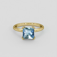 2.28 Ct. Greenish Blue Sapphire Ring, 10K Yellow Gold 1