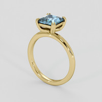 2.28 Ct. Greenish Blue Sapphire Ring, 10K Yellow Gold 2