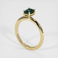 1.21 Ct. Bluish Green Sapphire Ring, 10K Yellow Gold 2