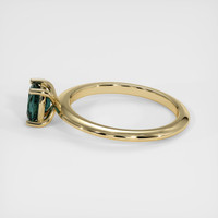 1.21 Ct. Bluish Green Sapphire Ring, 10K Yellow Gold 4