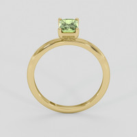 1.01 Ct. Yellowish Green Sapphire Ring, 10K Yellow Gold 3