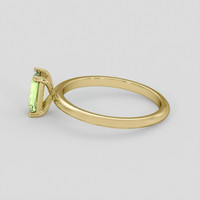 1.01 Ct. Yellowish Green Sapphire Ring, 10K Yellow Gold 4