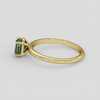 1.37 Ct. Green Sapphire Ring, 10K Yellow Gold 4