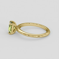 1.24 Ct. Yellowish Green Sapphire Ring, 10K Yellow Gold 4