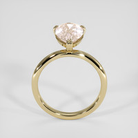 2.61 Ct. Peach Morganite Ring, 14K Yellow Gold 3