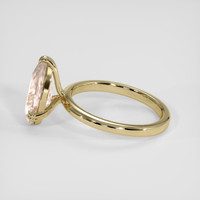 2.61 Ct. Peach Morganite Ring, 14K Yellow Gold 4