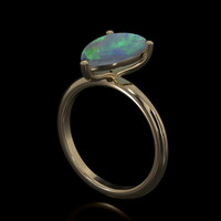 1.35 Ct. Gemstone Ring, 14K Yellow Gold 2