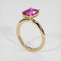 2.11 Ct. Pink Sapphire Ring, 14K Yellow Gold 2
