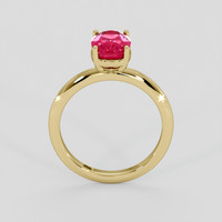 2.22 Ct. Pinkish Red Ruby Ring, 14K Yellow Gold 3
