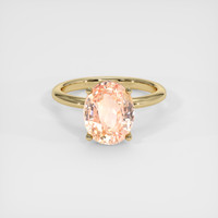 5.03 Ct. Padparadscha Sapphire Ring, 14K Yellow Gold 1