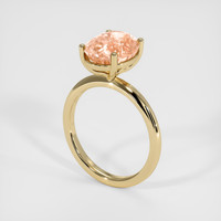 5.03 Ct. Padparadscha Sapphire Ring, 14K Yellow Gold 2