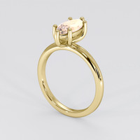 1.63 Ct. Peach Sapphire Ring, 14K Yellow Gold 2