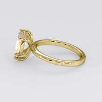 1.63 Ct. Peach Sapphire Ring, 14K Yellow Gold 4