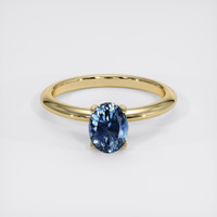 1.17 Ct. Blue Sapphire Ring, 14K Yellow Gold 1